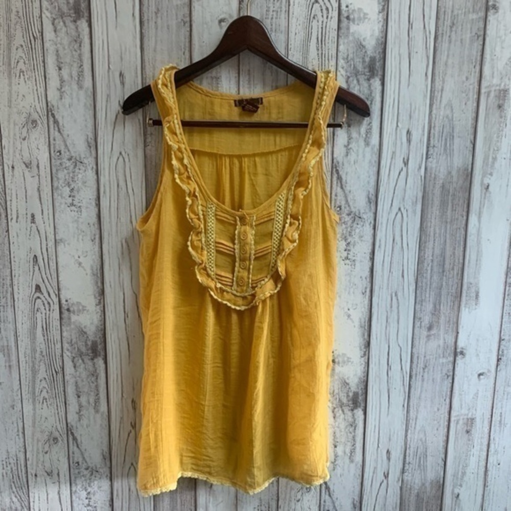 dmbm yellow tank top size medium